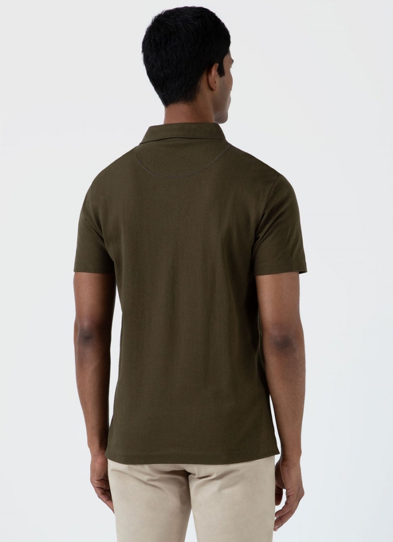 Green Sunspel Riviera Polo Shirt | 45720-XSOZ | USA