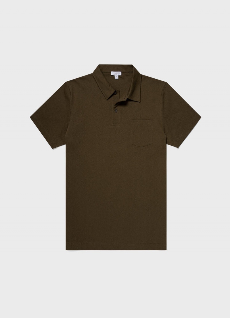 Green Sunspel Riviera Polo Shirt | 45720-XSOZ | USA