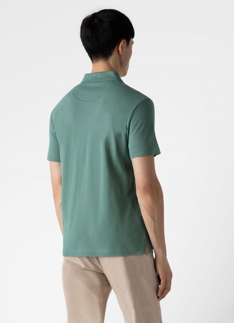 Green Sunspel Riviera Polo Shirt | 68923-TZSC | USA