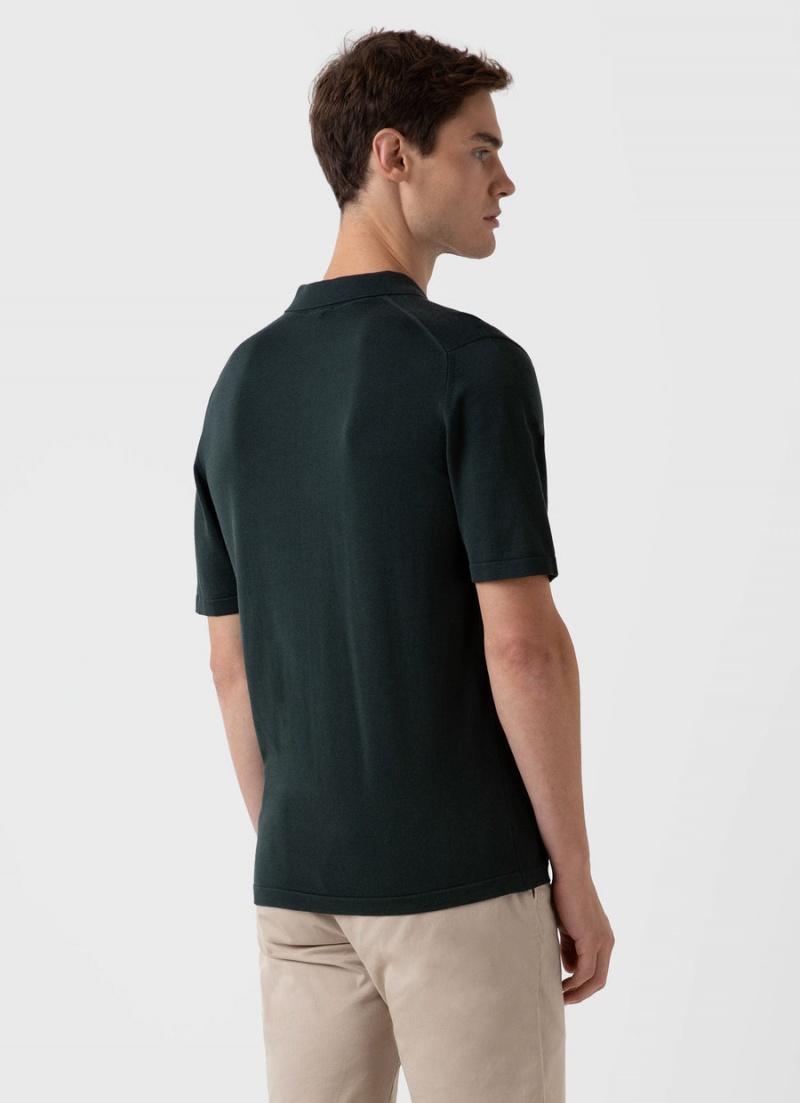 Green Sunspel Sea Island Cotton Polo Shirt | 45217-EAJM | USA