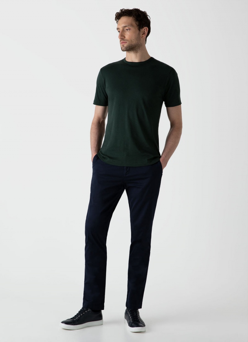 Green Sunspel Sea Island Cotton T-shirt | 26953-NSVR | USA