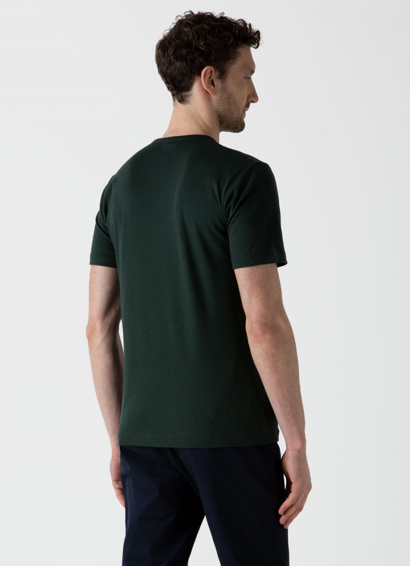 Green Sunspel Sea Island Cotton T-shirt | 26953-NSVR | USA