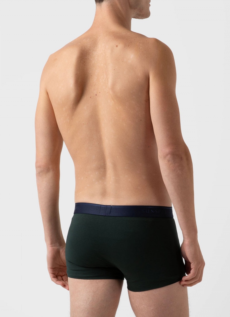 Green Sunspel Stretch Cotton Trunks | 80532-UXAO | USA