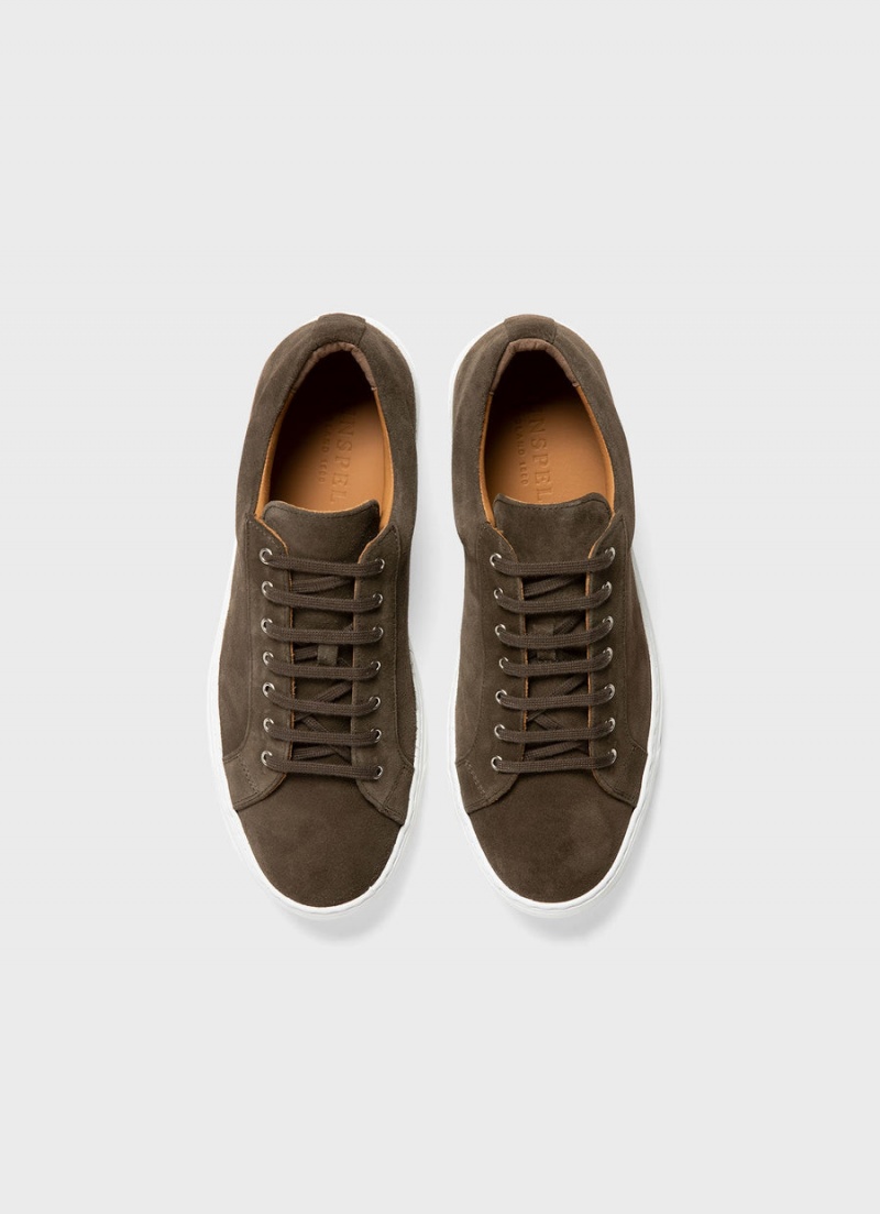 Green Sunspel Suede Tennis Shoe | 21689-JOMS | USA