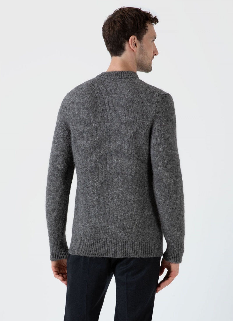 Grey Sunspel Alpaca Wool Jumper | 46905-ZCOK | USA