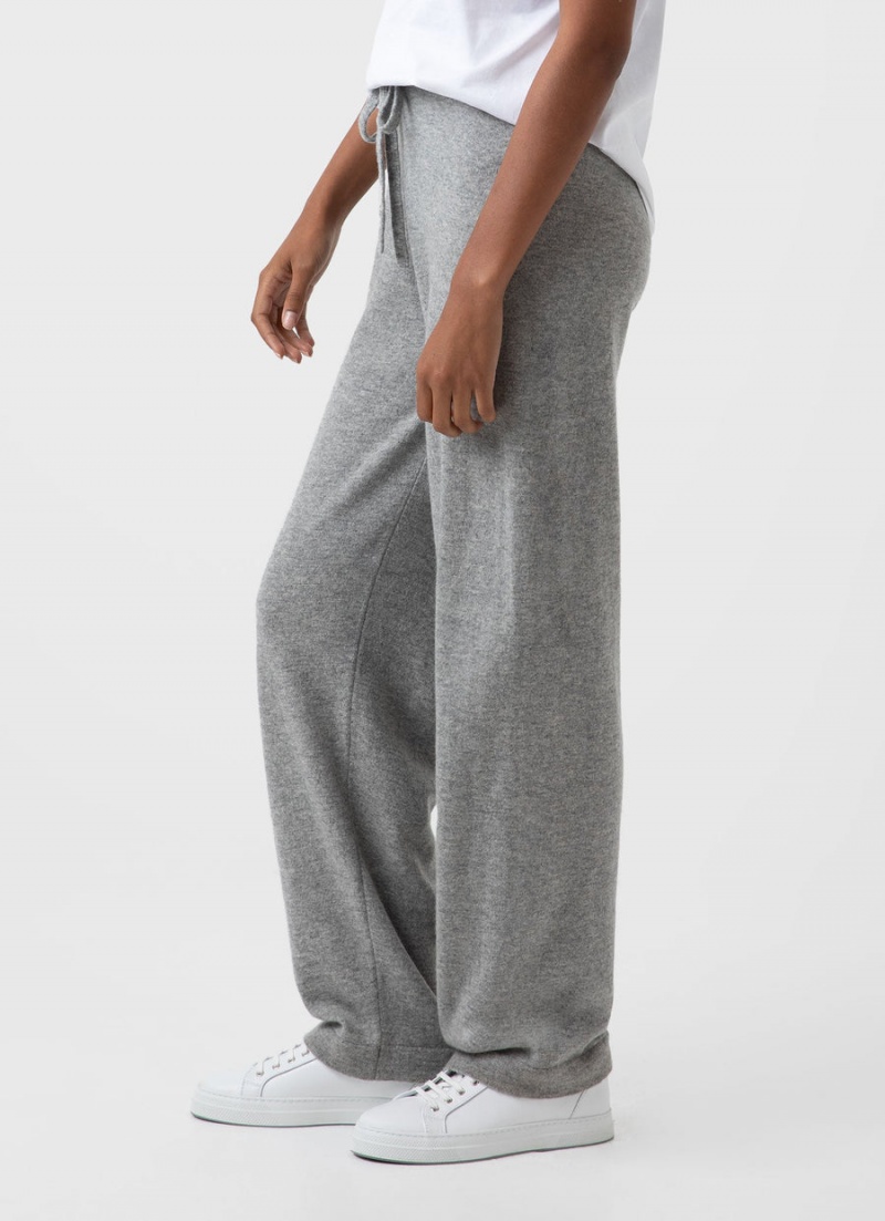 Grey Sunspel Cashmere Lounge Pant | 04219-STNJ | USA