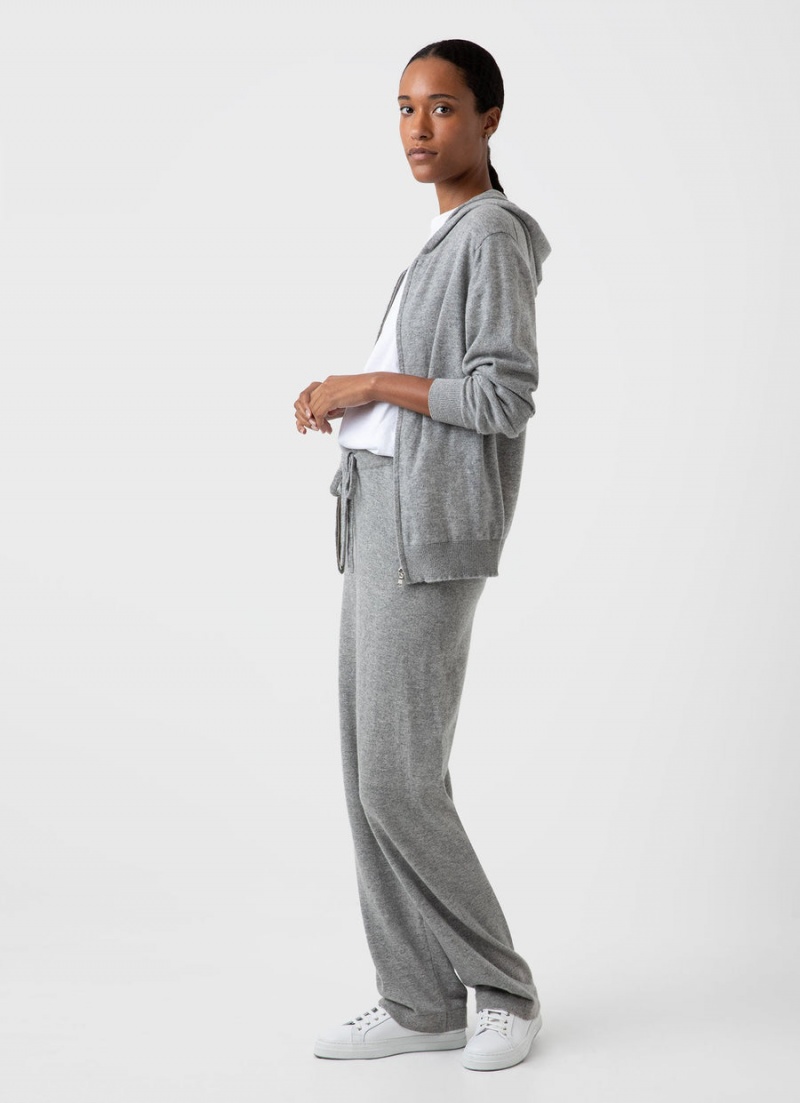 Grey Sunspel Cashmere Lounge Pant | 04219-STNJ | USA