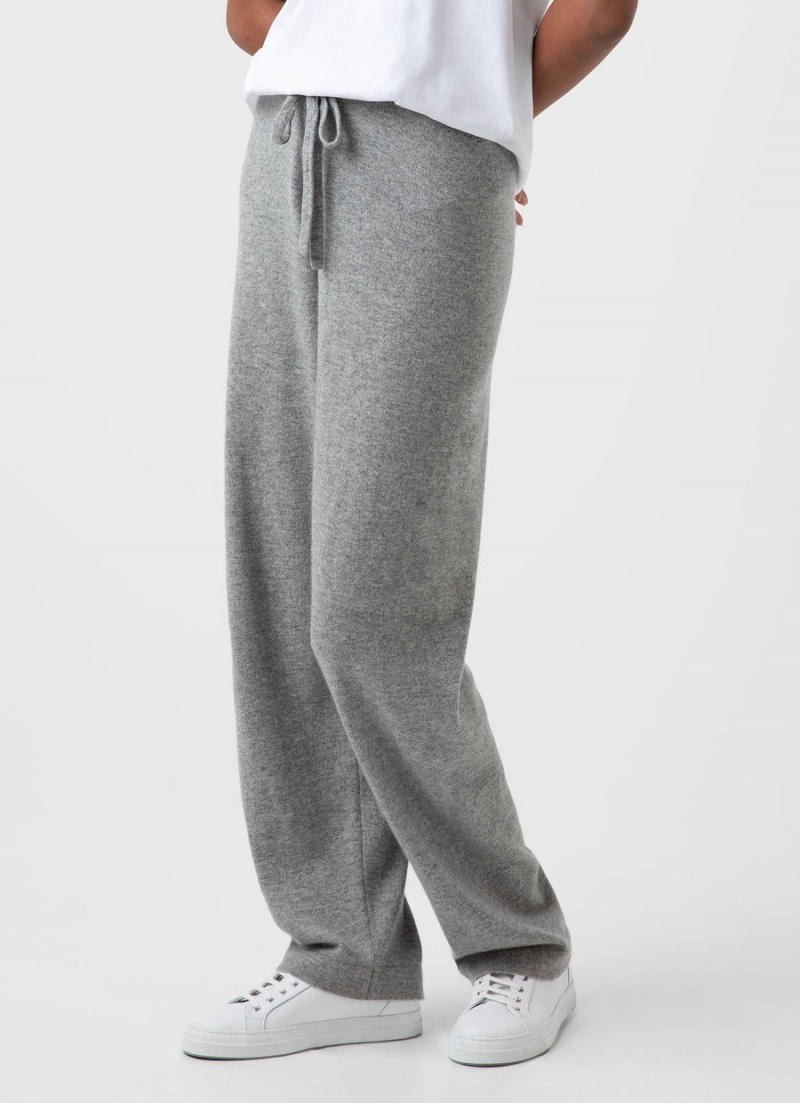 Grey Sunspel Cashmere Lounge Pant | 04219-STNJ | USA