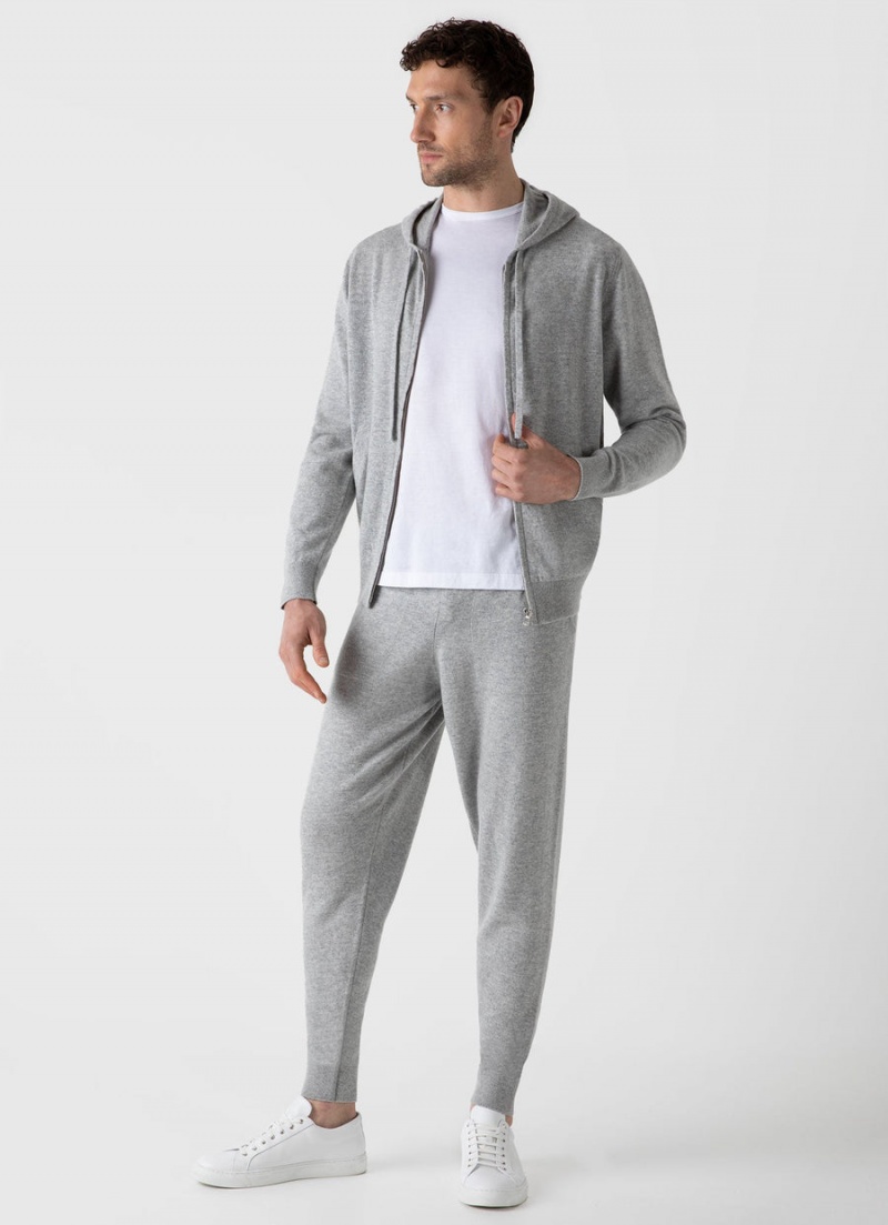 Grey Sunspel Cashmere Lounge Pant | 76148-VRJF | USA