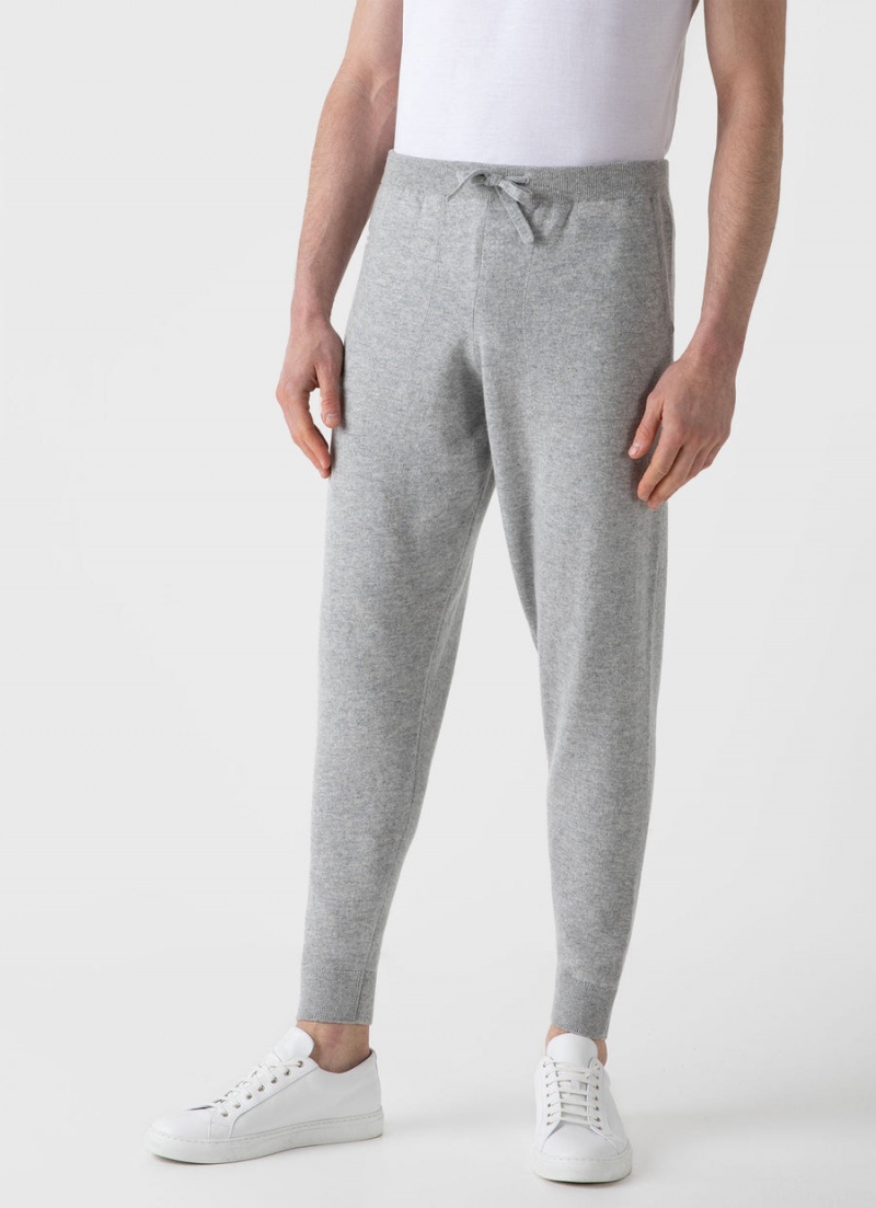 Grey Sunspel Cashmere Lounge Pant | 76148-VRJF | USA