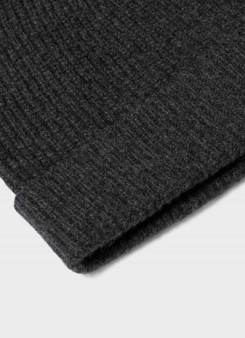 Grey Sunspel Cashmere Ribbed Hat | 46587-MKZT | USA