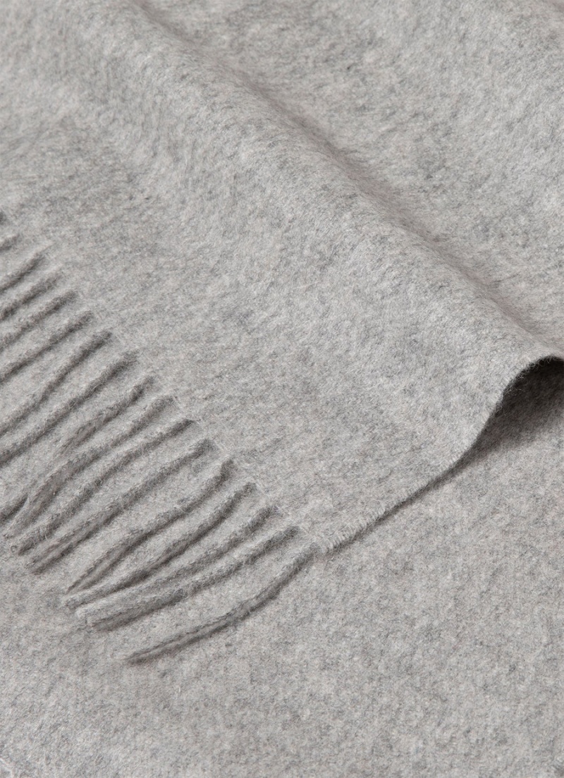 Grey Sunspel Cashmere Woven Scarf | 57682-OZFM | USA