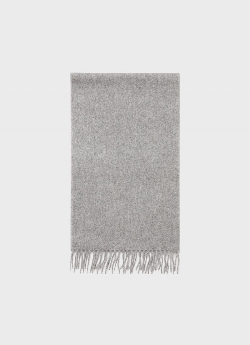 Grey Sunspel Cashmere Woven Scarf | 57682-OZFM | USA