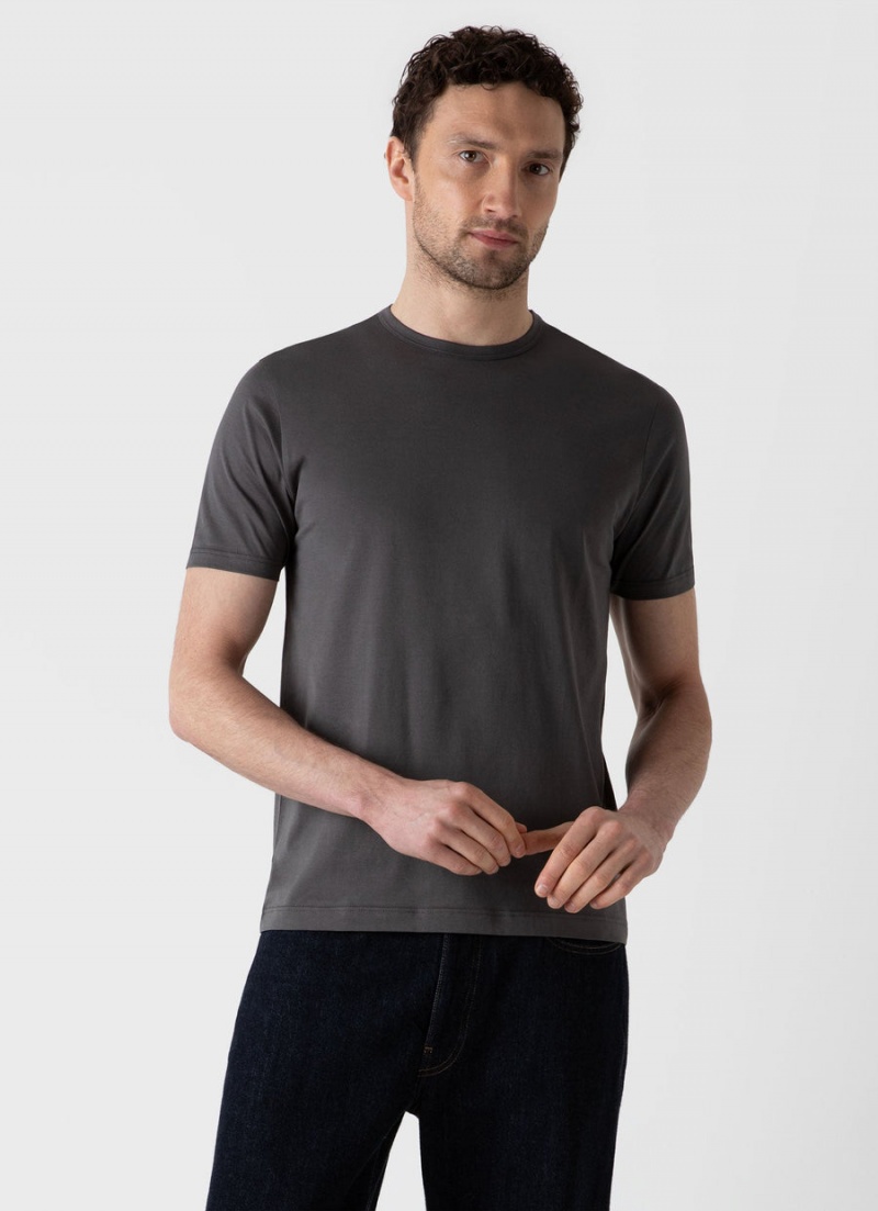 Grey Sunspel Classic T-shirt | 07962-SVXJ | USA