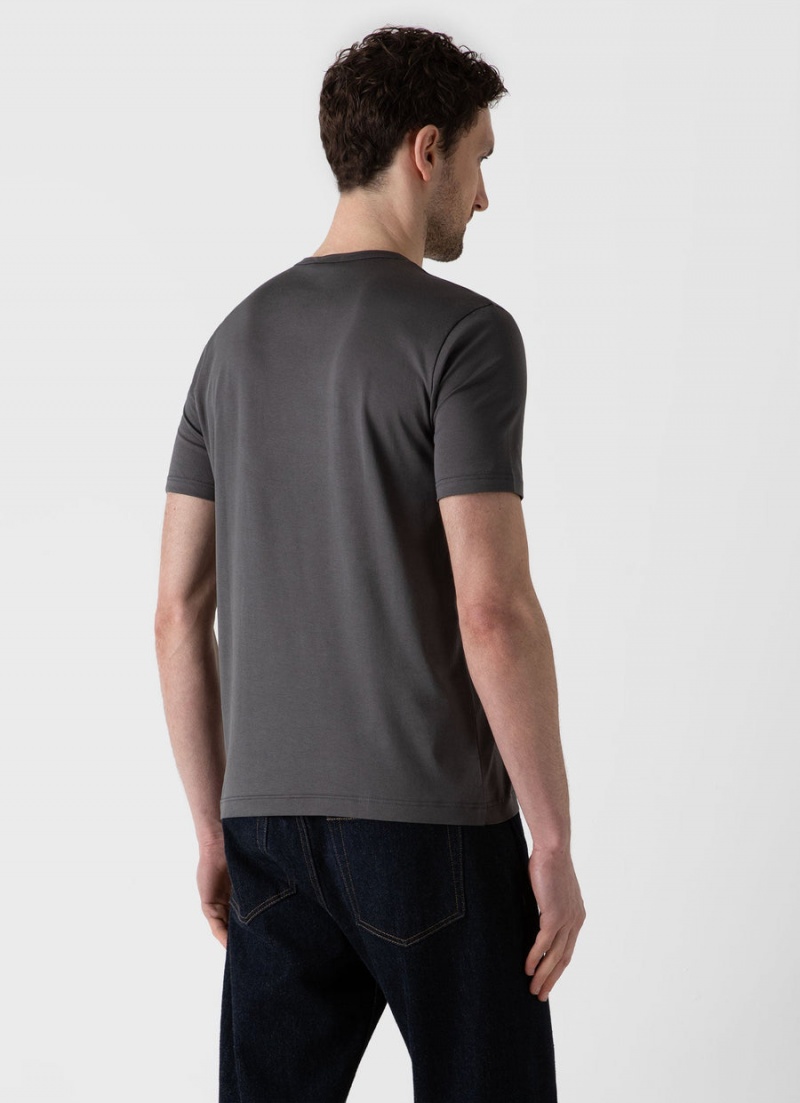 Grey Sunspel Classic T-shirt | 07962-SVXJ | USA