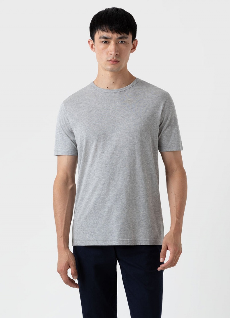 Grey Sunspel Classic T-shirt | 14587-PNIX | USA