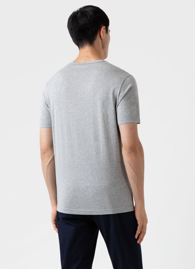 Grey Sunspel Classic T-shirt | 14587-PNIX | USA