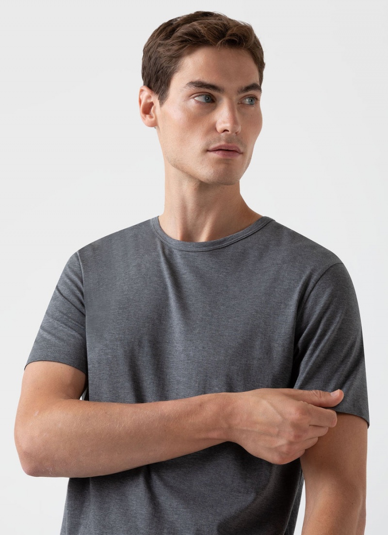 Grey Sunspel Classic T-shirt | 82395-UEQN | USA