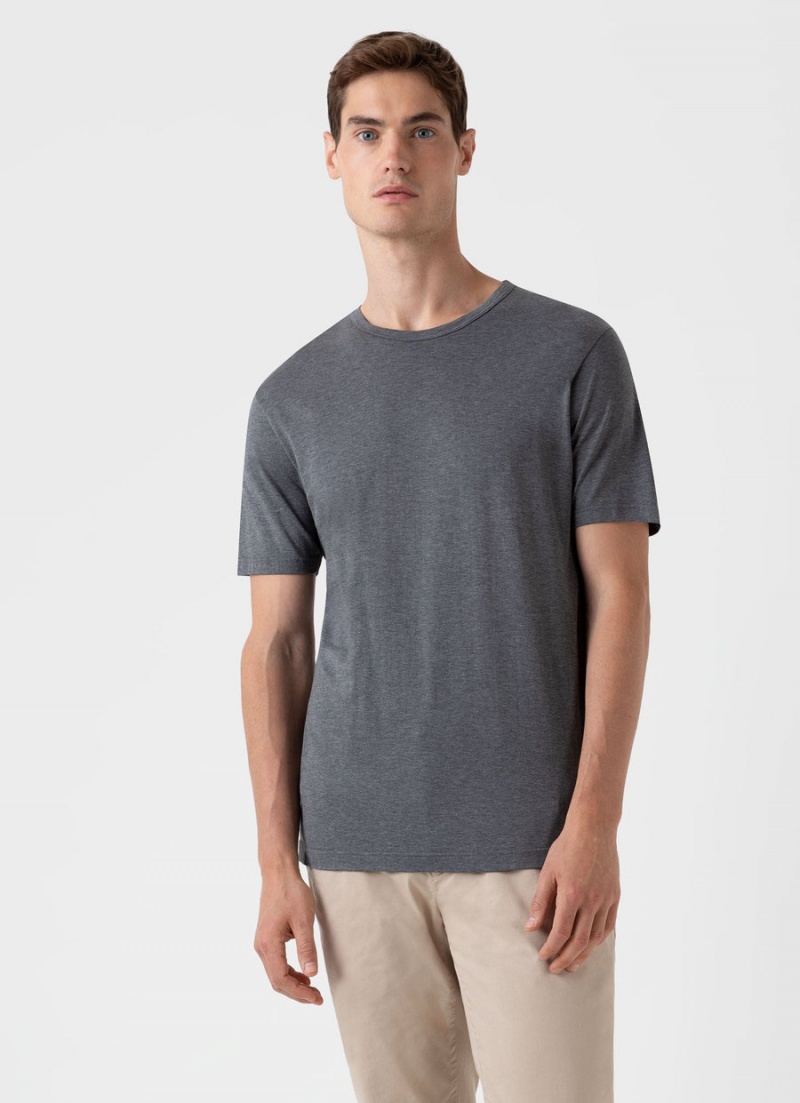 Grey Sunspel Classic T-shirt | 82395-UEQN | USA