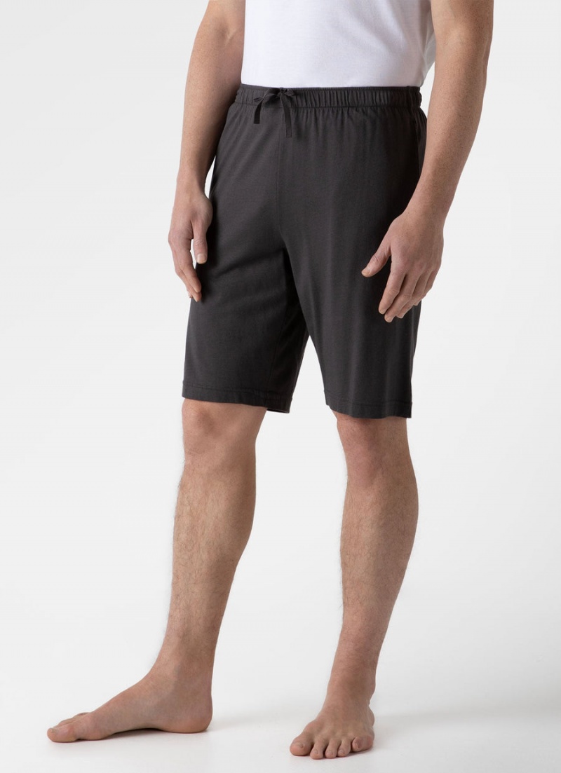 Grey Sunspel Cotton Modal Lounge Shorts | 18546-DMZQ | USA