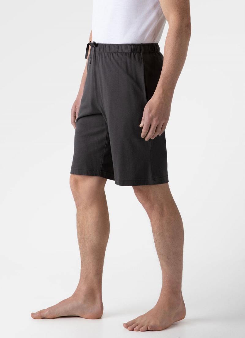 Grey Sunspel Cotton Modal Lounge Shorts | 18546-DMZQ | USA