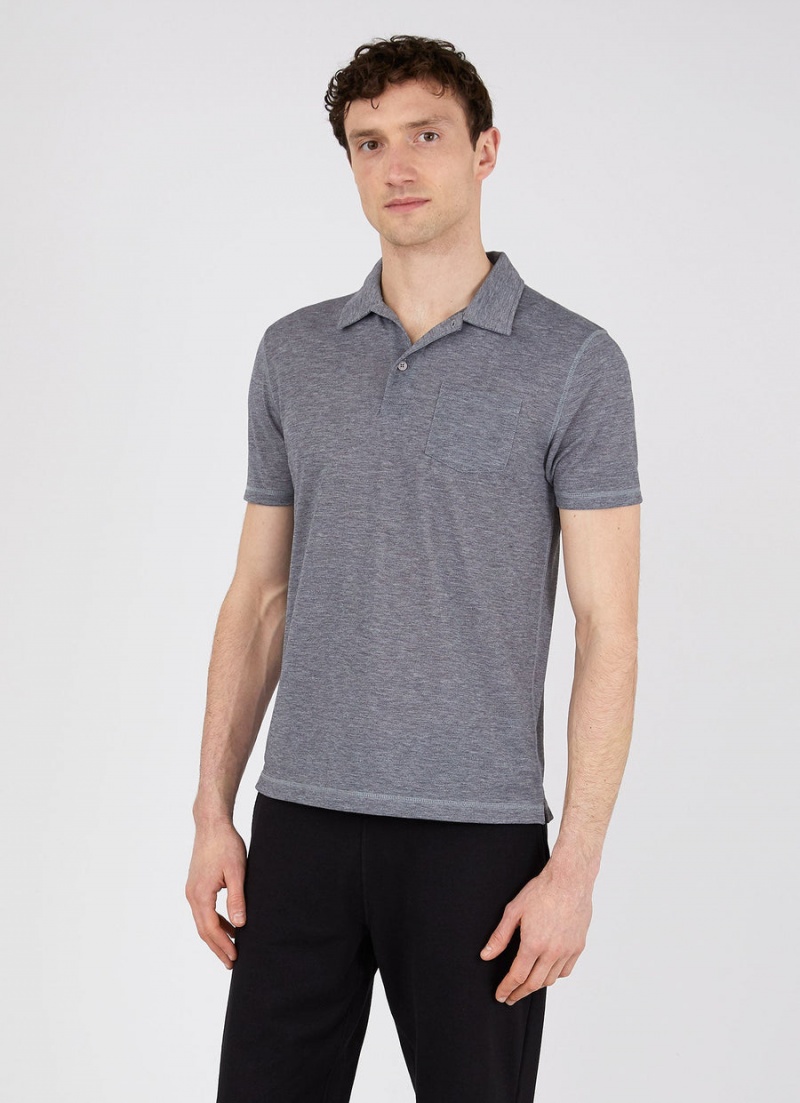 Grey Sunspel DriRelease Active Polo Shirt | 90632-GWKN | USA