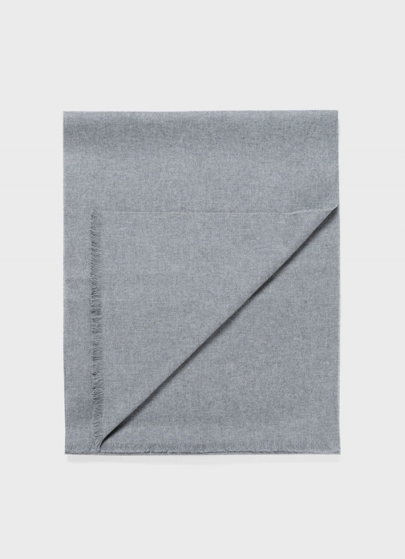 Grey Sunspel Extra‑Fine Merino Scarf | 16597-DCKL | USA