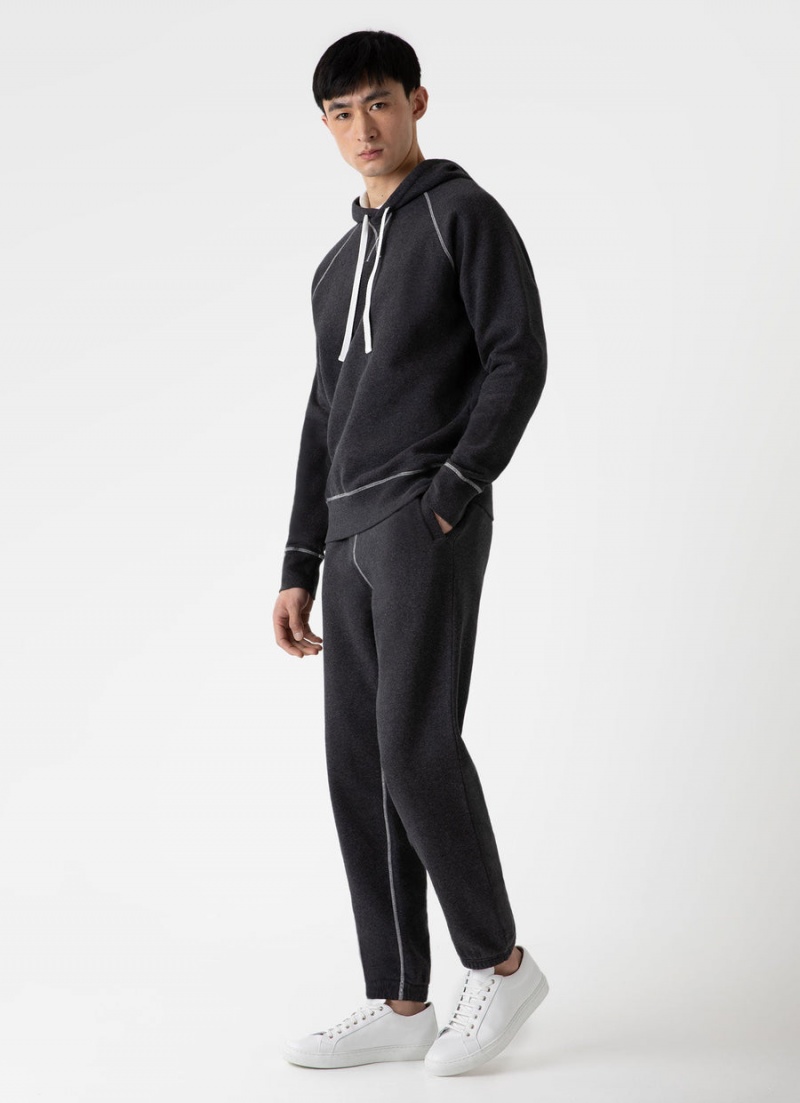 Grey Sunspel Fleeceback Sweatpants | 92064-JBYC | USA