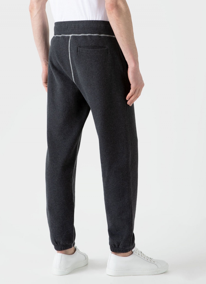 Grey Sunspel Fleeceback Sweatpants | 92064-JBYC | USA