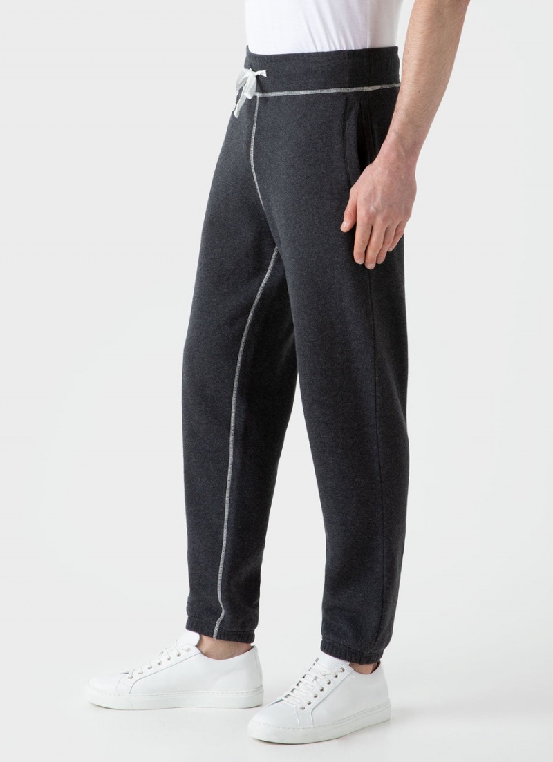 Grey Sunspel Fleeceback Sweatpants | 92064-JBYC | USA