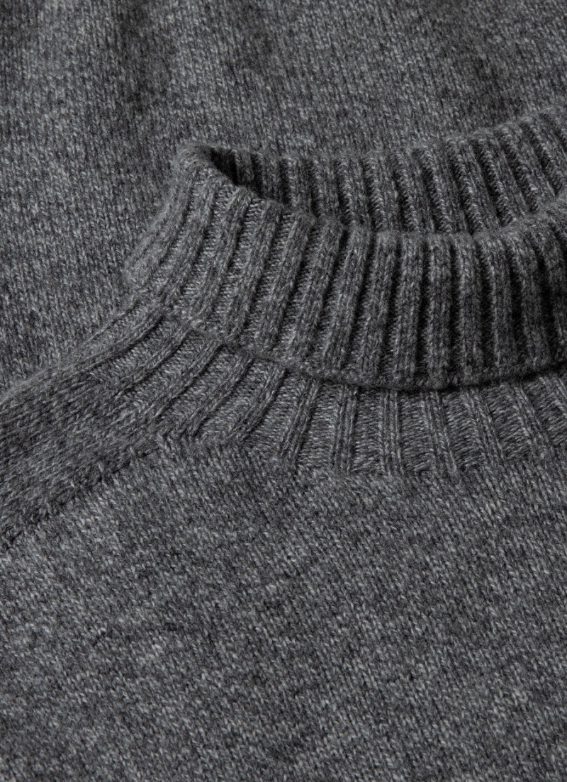 Grey Sunspel Lambswool Roll Neck | 81420-JZPO | USA