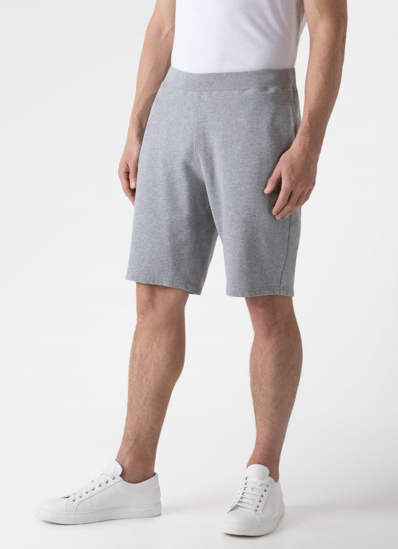 Grey Sunspel Loopback Shorts | 87534-MCEH | USA