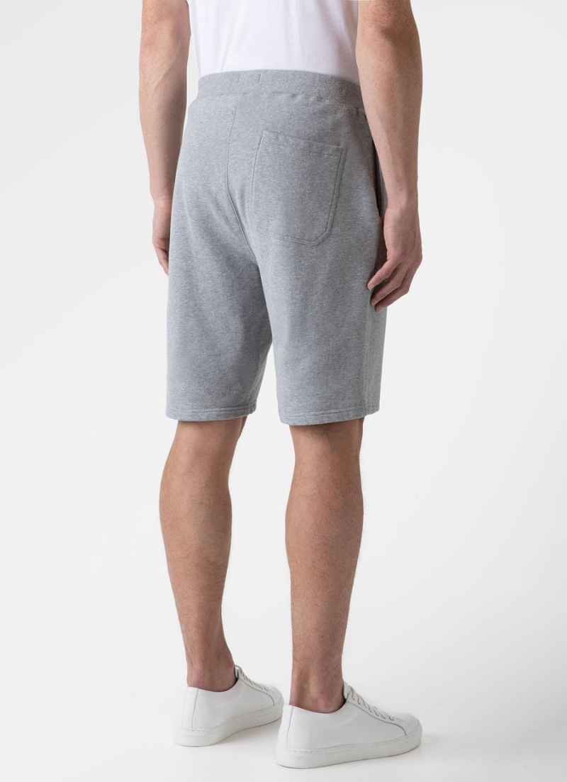 Grey Sunspel Loopback Shorts | 87534-MCEH | USA