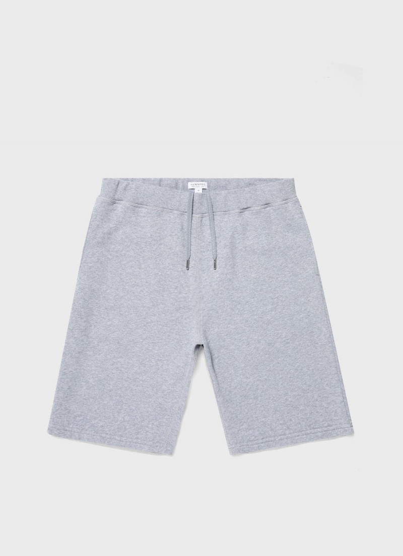 Grey Sunspel Loopback Shorts | 87534-MCEH | USA