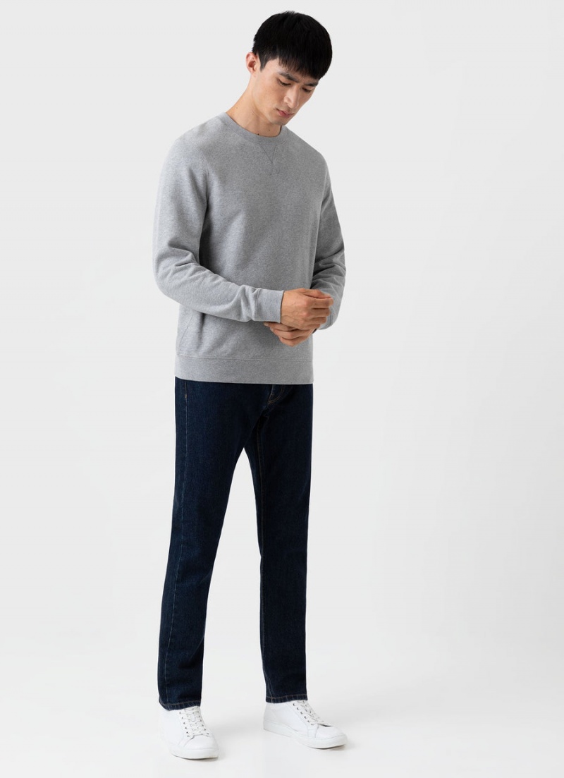 Grey Sunspel Loopback Sweatshirt | 72508-ZQGO | USA