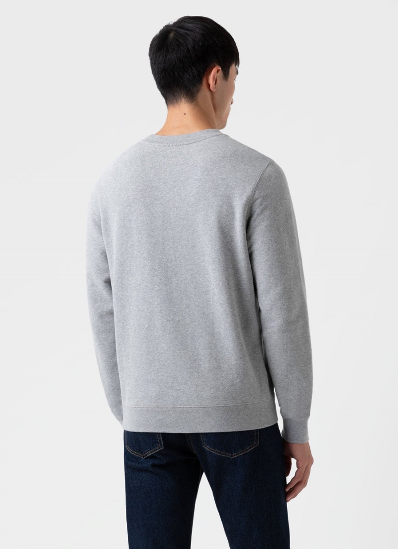 Grey Sunspel Loopback Sweatshirt | 72508-ZQGO | USA