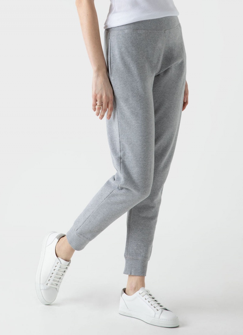 Grey Sunspel Relaxed Loopback Sweatpants | 89021-FAPW | USA