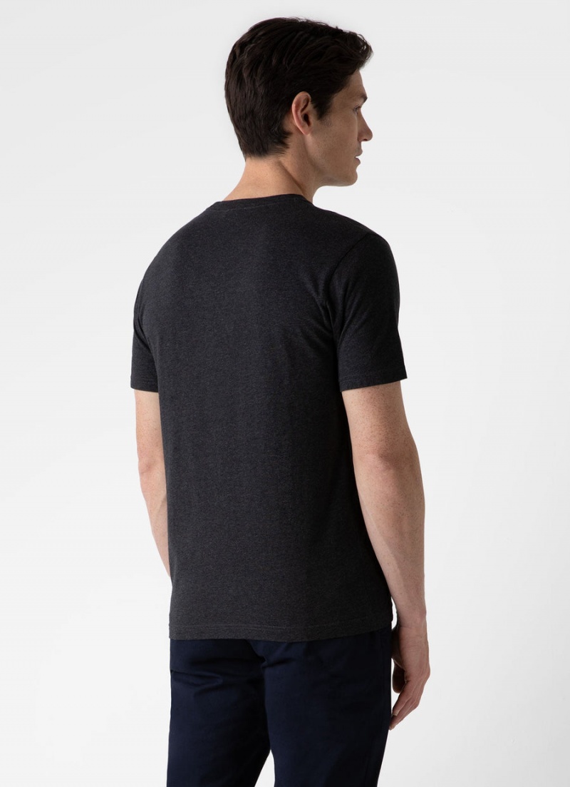 Grey Sunspel Riviera Midweight T-shirt | 76583-KULT | USA