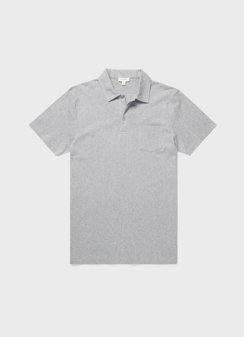 Grey Sunspel Riviera Polo Shirt | 21738-IYKG | USA