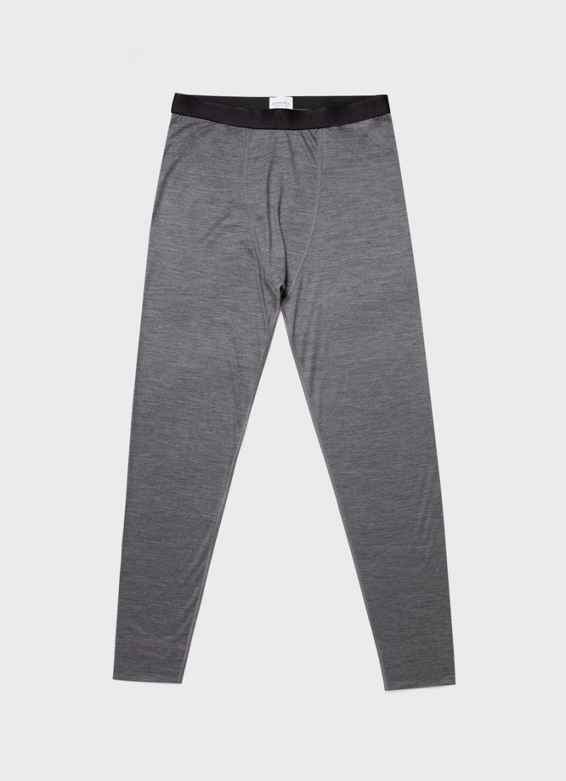 Grey Sunspel Thermal Merino Long Johns | 23975-MTPF | USA