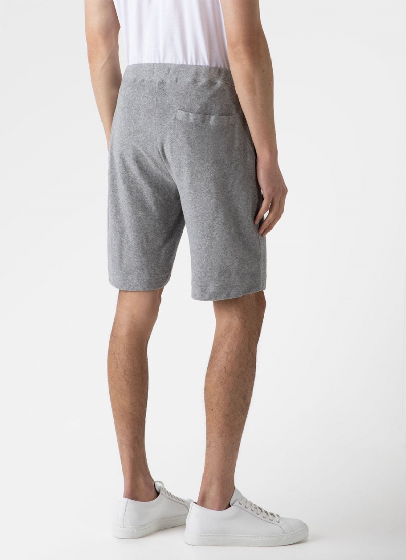 Grey Sunspel Towelling Shorts | 08643-VBTX | USA