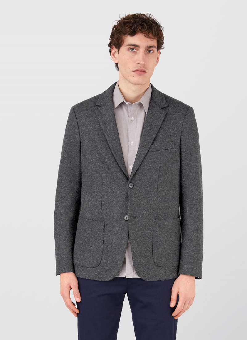 Grey Sunspel Wool Blazer | 50284-TIPE | USA