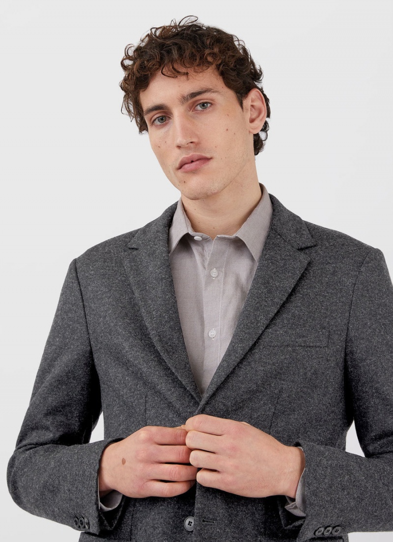 Grey Sunspel Wool Blazer | 50284-TIPE | USA