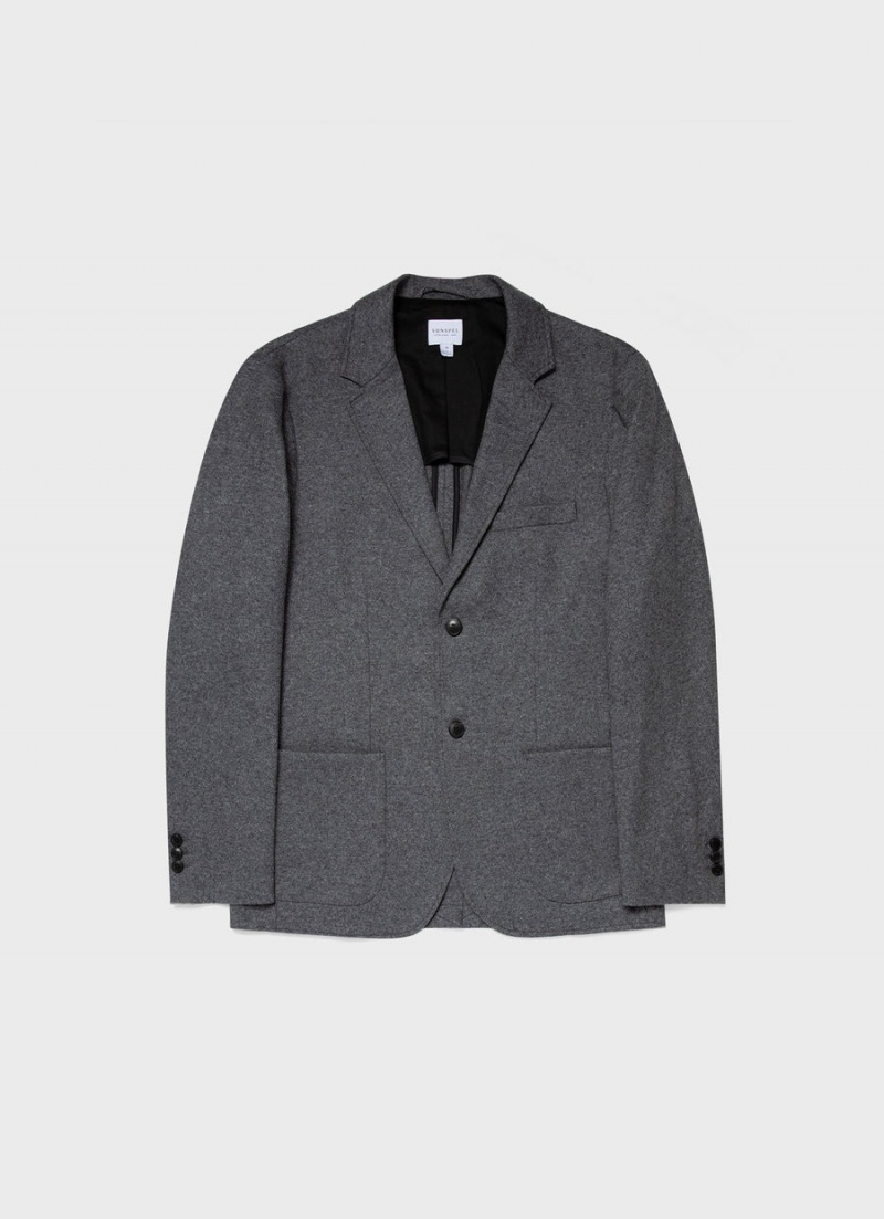 Grey Sunspel Wool Blazer | 50284-TIPE | USA