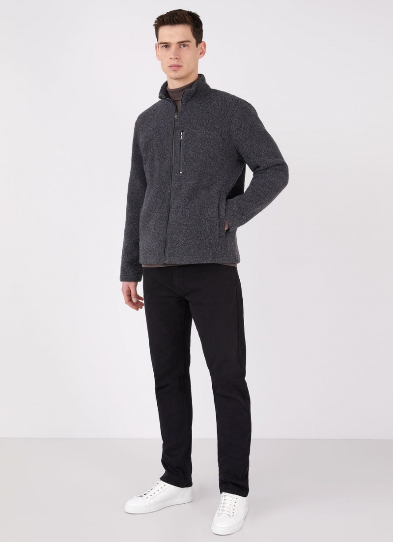 Grey Sunspel Wool Fleece Jacket | 09516-YRJD | USA