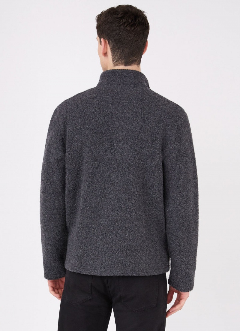 Grey Sunspel Wool Fleece Jacket | 09516-YRJD | USA