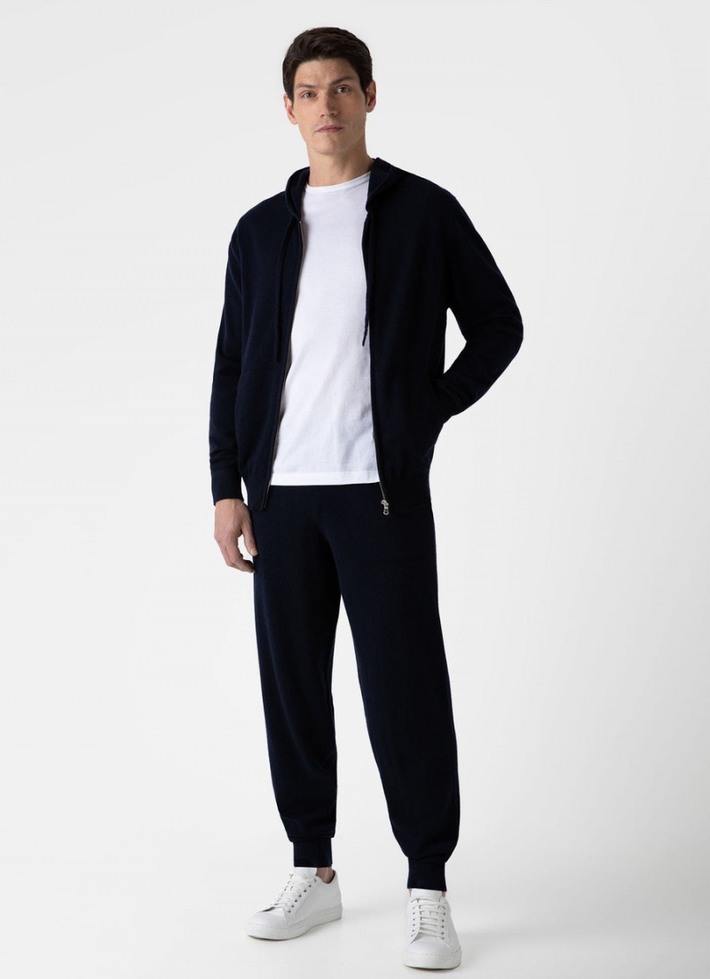 Navy Sunspel Cashmere Lounge Pant | 59874-XLIU | USA