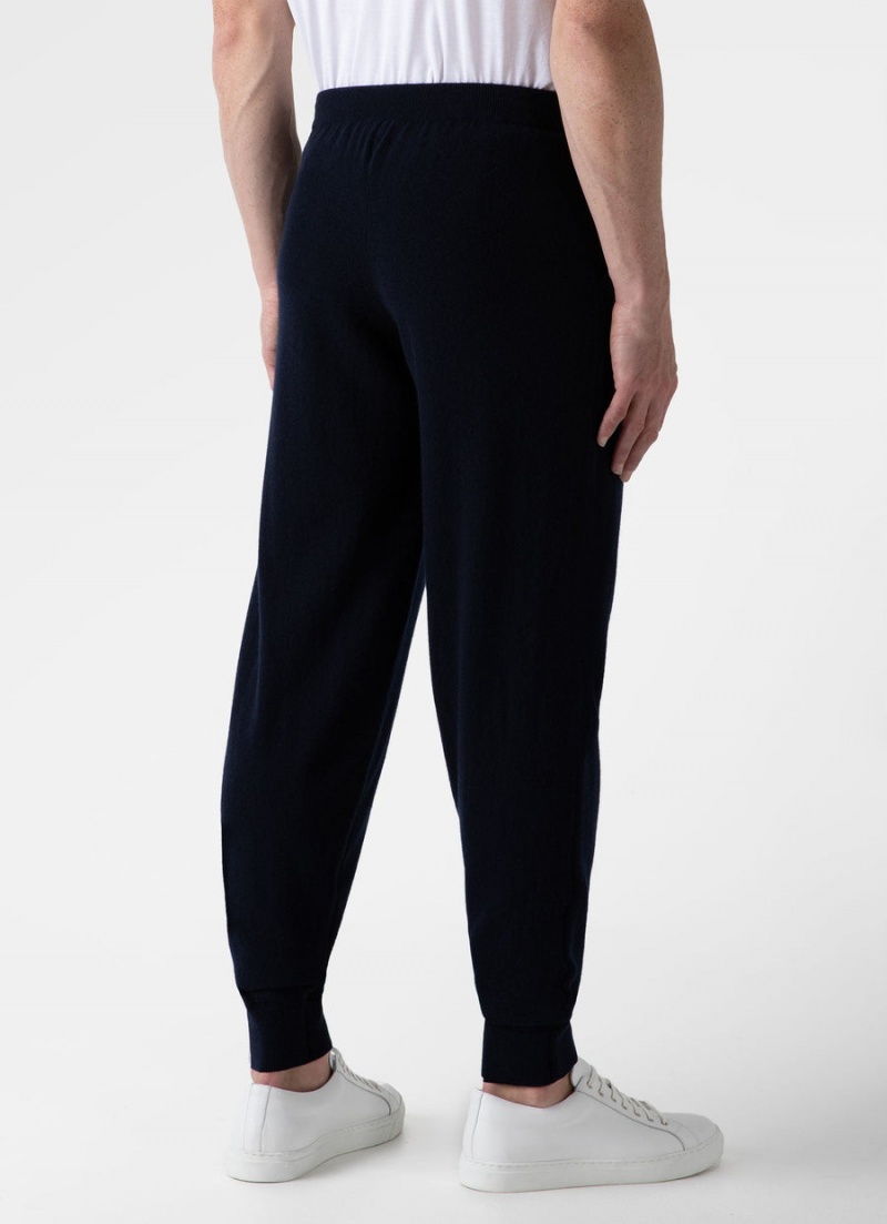 Navy Sunspel Cashmere Lounge Pant | 59874-XLIU | USA