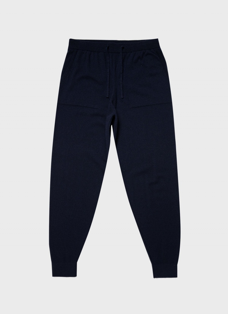 Navy Sunspel Cashmere Lounge Pant | 59874-XLIU | USA