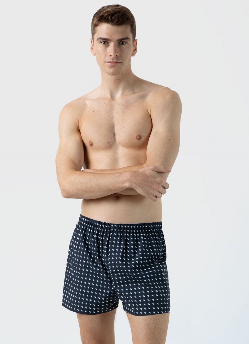 Navy Sunspel Classic Boxer Shorts | 20453-OTXB | USA